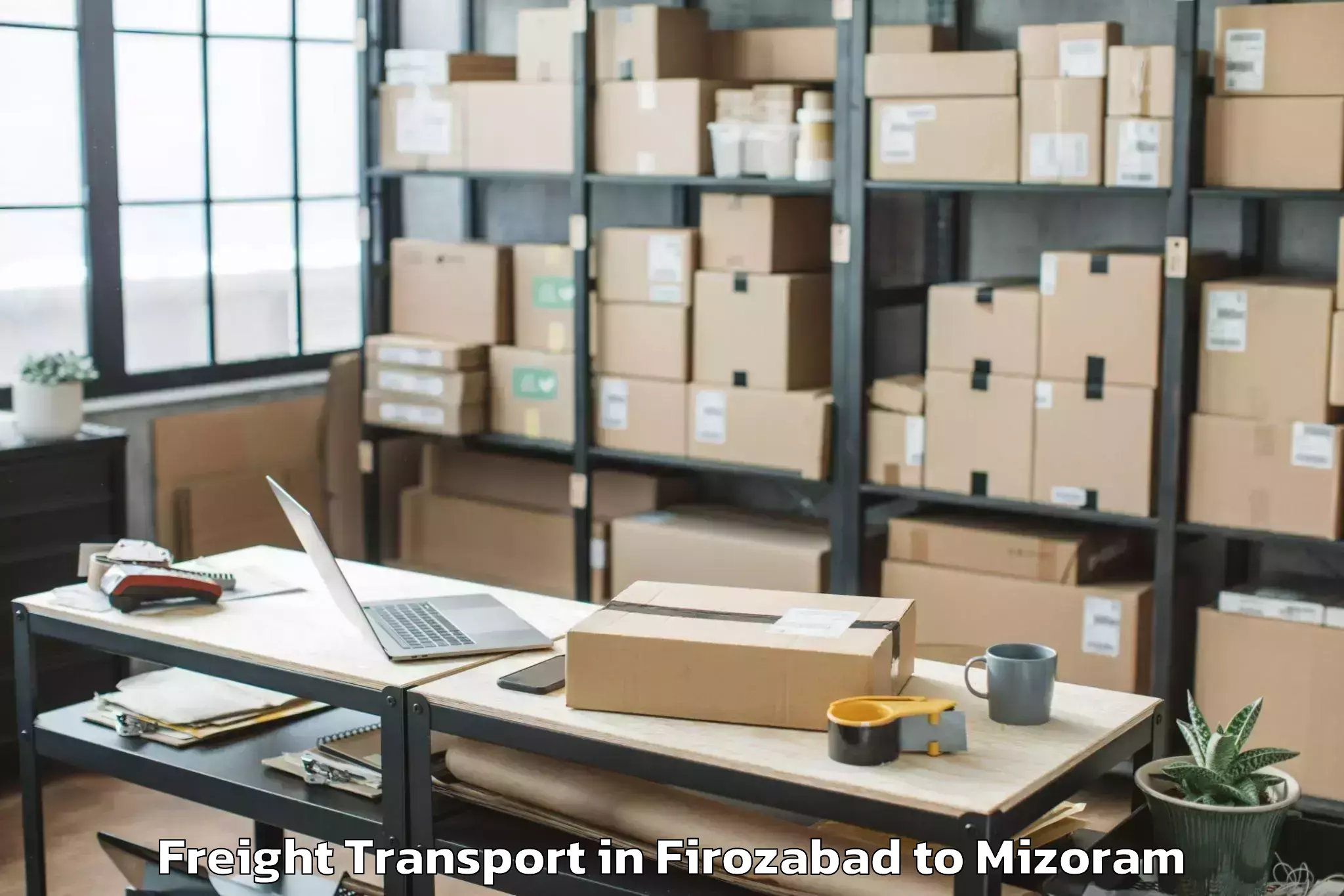 Trusted Firozabad to Khawzawl Freight Transport